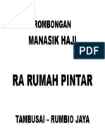 Rombongan Manasik Haji Ra Rumah Pintar