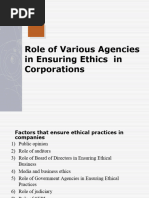 Role of Various Agencies1