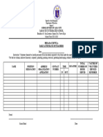 BE Form 4 DAILY ATTENDANCE OF VOLUNTEERS