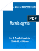 Aula - Materialografia Tecnicas Analise Microestrutural