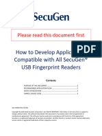 How To Develop Applications Compatible With All SecuGen USB Readers (SG1-0030D-001)