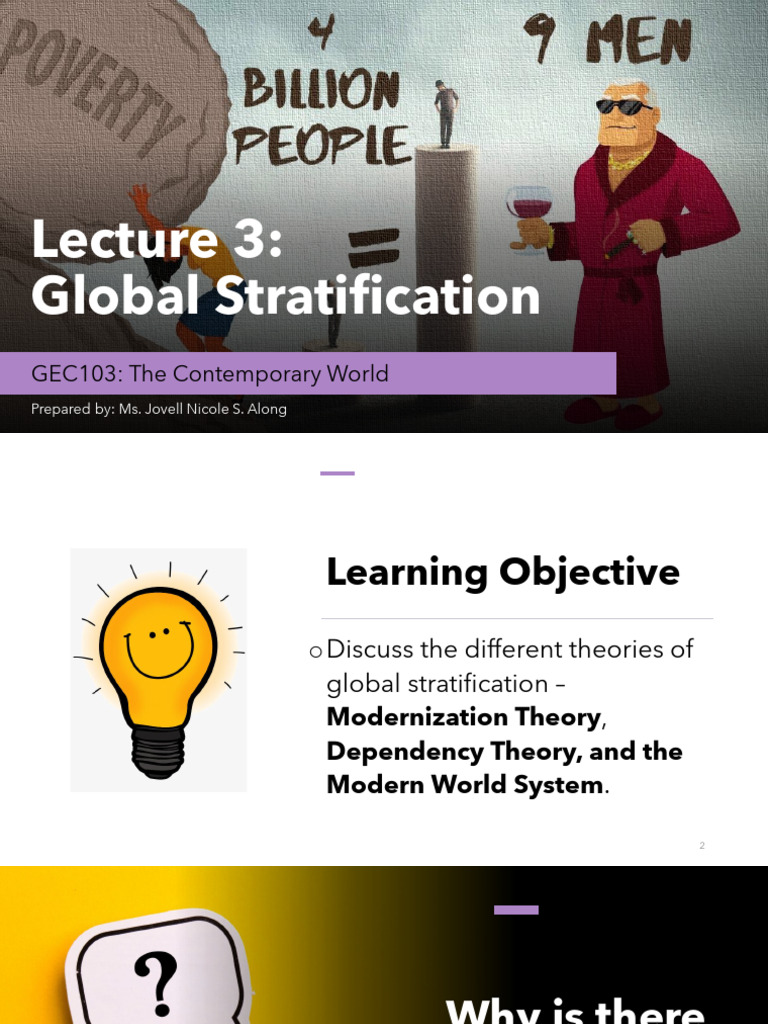 Lecture 3 Global Stratification | PDF | Modernization Theory | Economics
