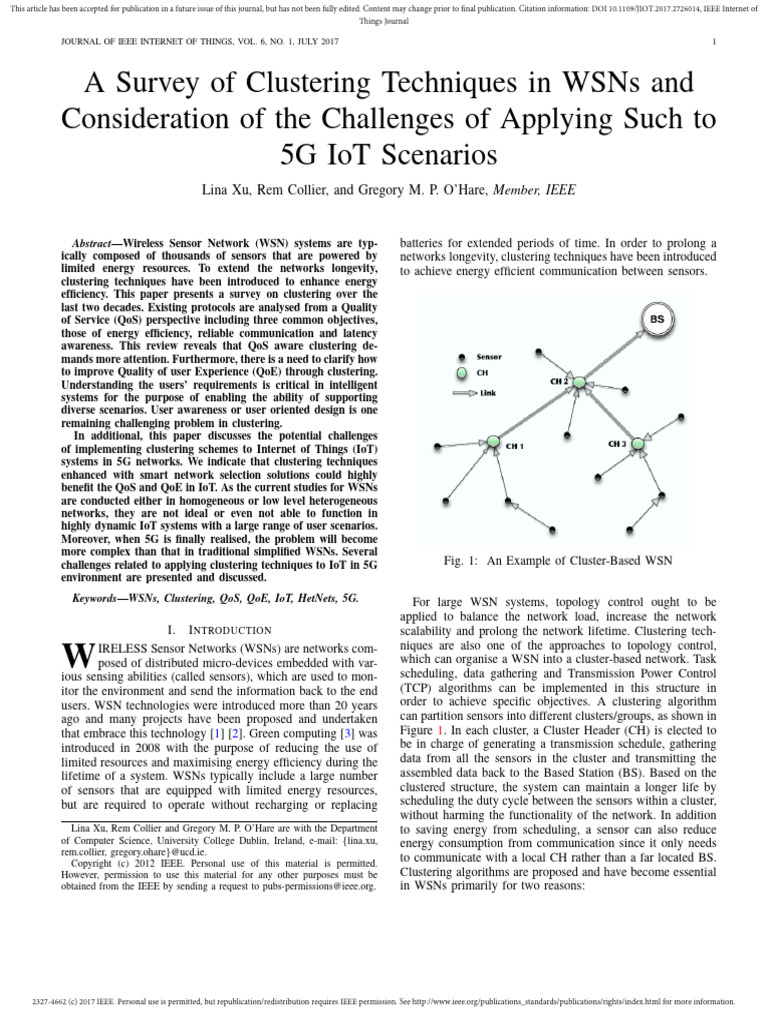 A Survey On Clustering Techniques | PDF | Wireless Sensor Network ...