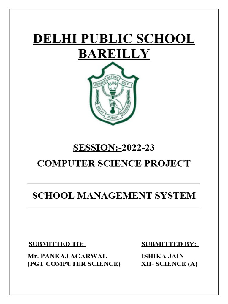 School Management | PDF | My Sql | Python (Programming Language)