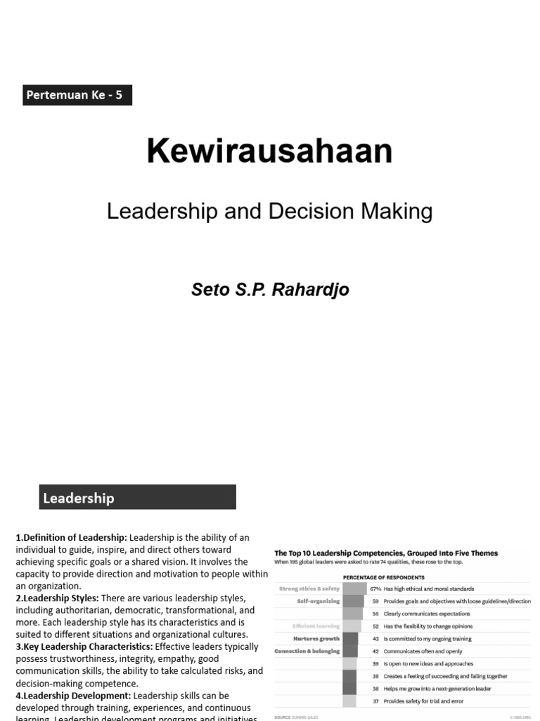 Leadership and Decision-Making Insights | PDF | Leadership | Decision ...