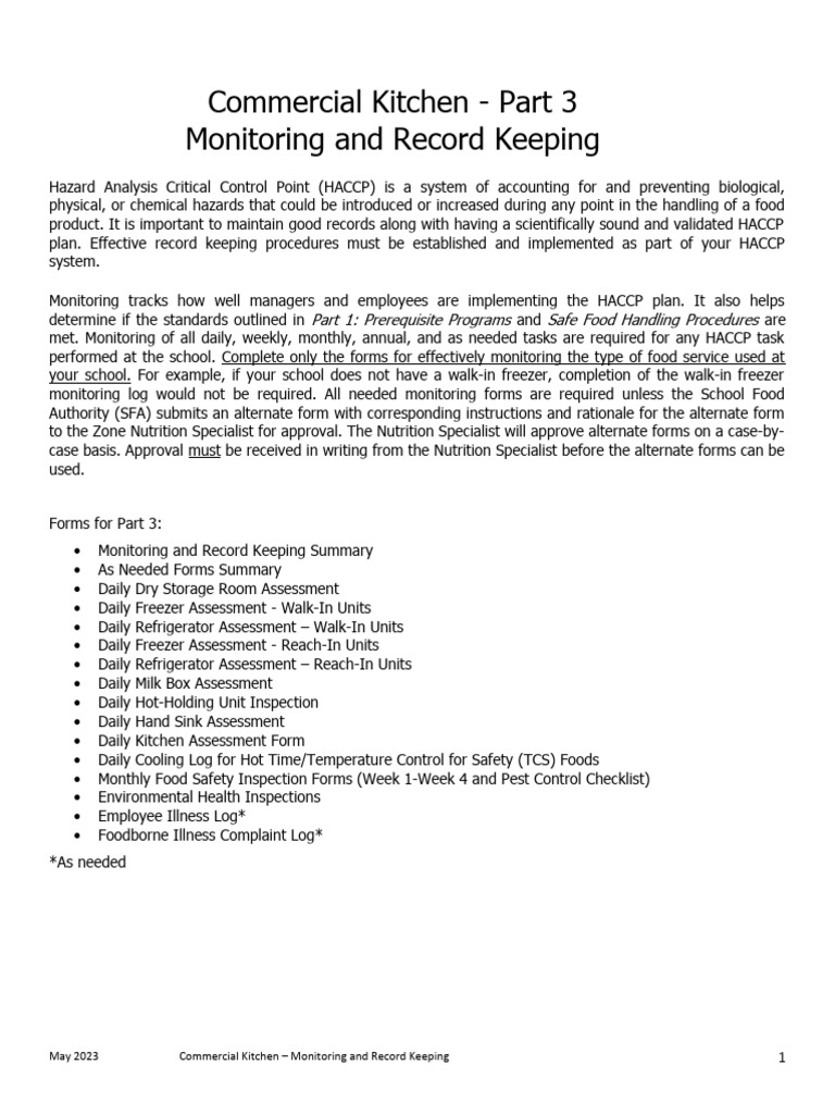 Basic Refrigerator Food List