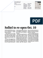 Sofitel Manila Announces Hotel Re-Opening - Philippine Daily Inquirer