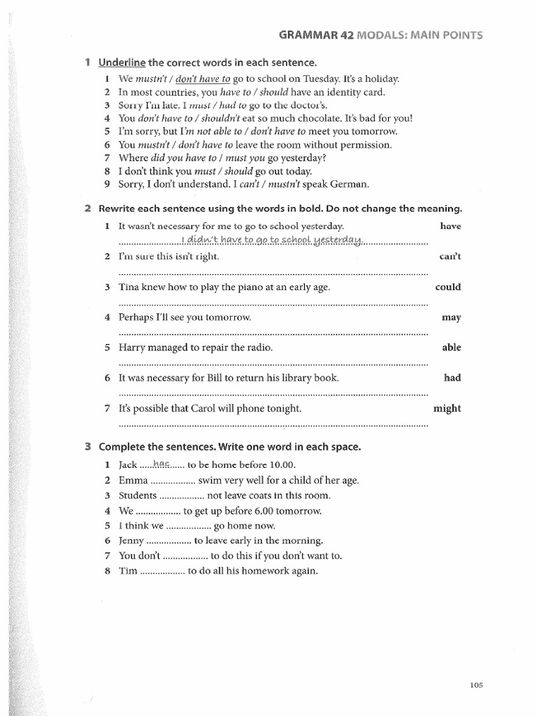 Modal Verbs Practice Pdf