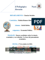 Ensayo - Economia Politica - Jafeth Robles