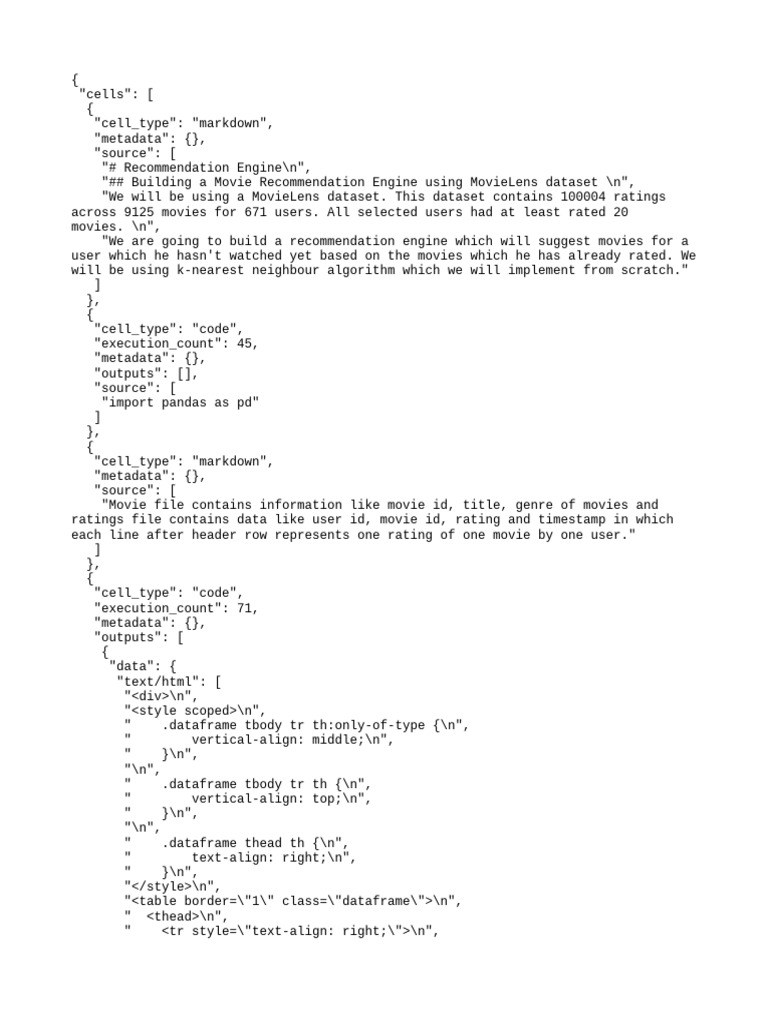 Build a Movie Recommender System | PDF | Computing | Information Science