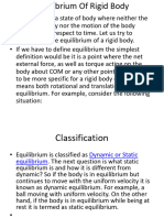 Equilibrium of Rigid Body Its Types