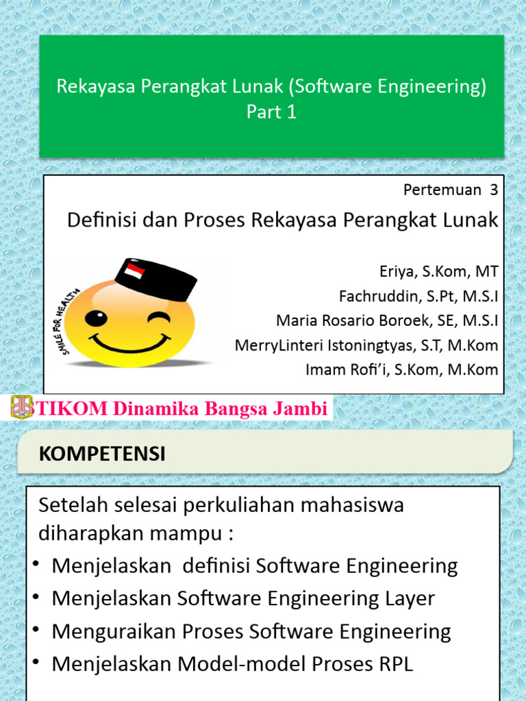 Pertemuan 3 Definisi Dan Proses Software Engineering Part 1 | PDF