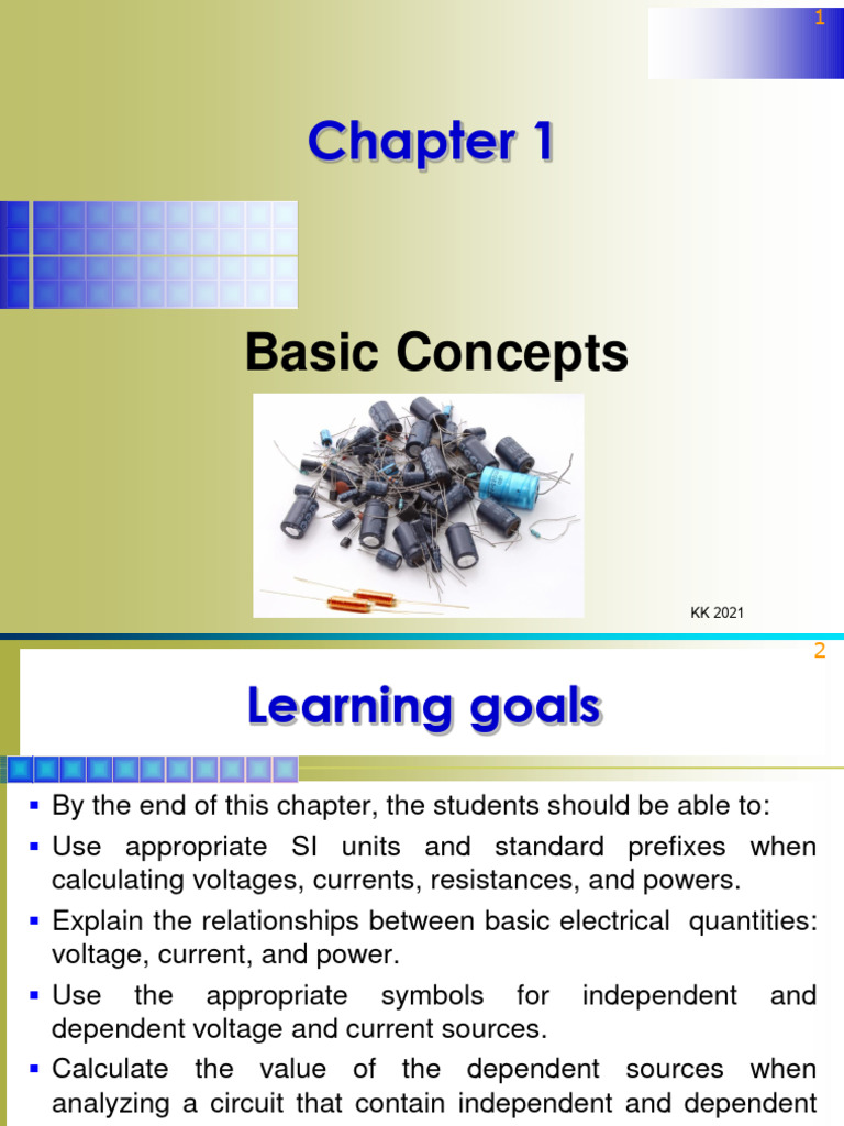 Chapter 1 Basic Concepts In Electrical Technology Pdf Electrical