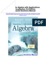 Intermediate Algebra With Applications and Visualization 3rd Edition Rockswold Solutions Manual