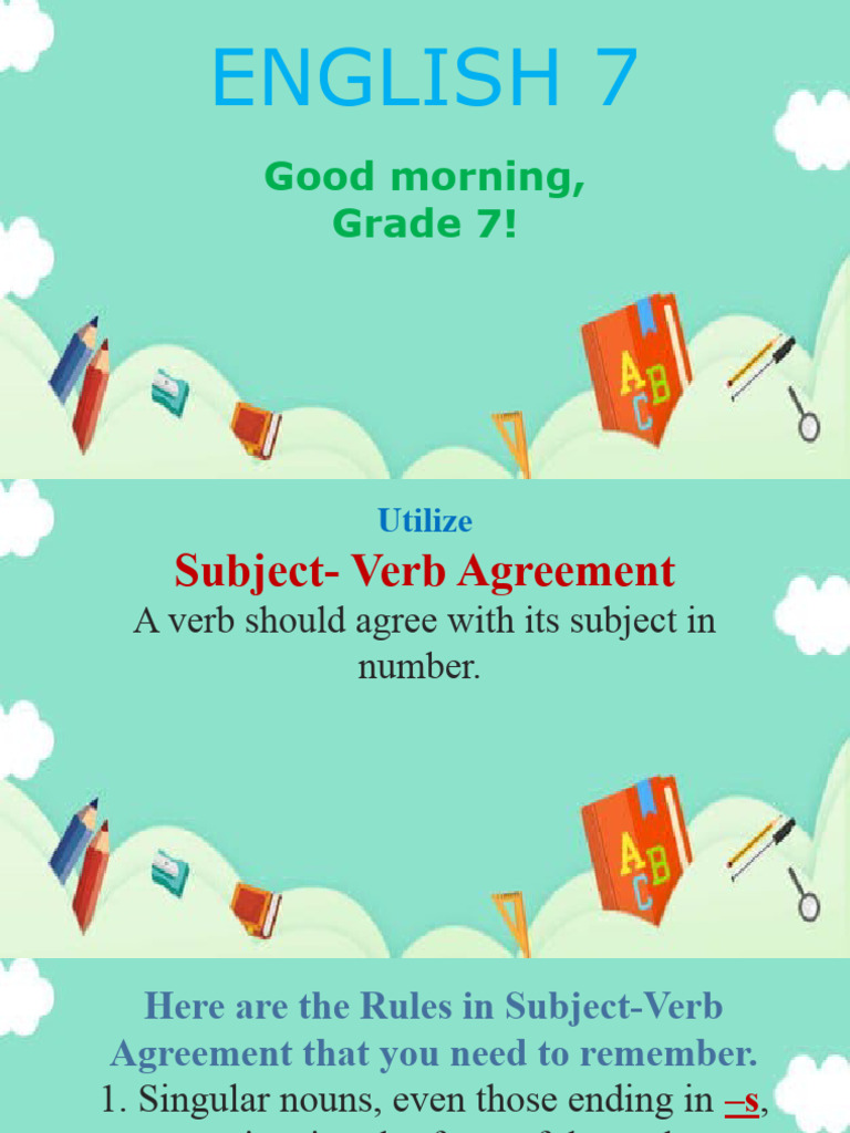 English 7 PPT Updated | PDF | Grammatical Number | Plural