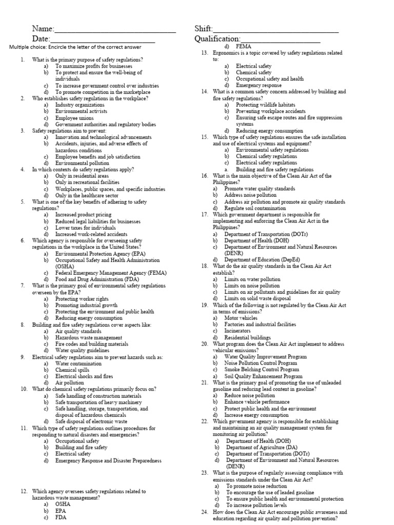 2nd-week-exam-pdf-occupational-safety-and-health-hazards