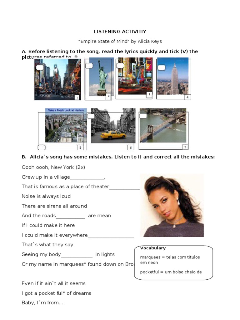 Alicia Keys Lyrics To New York