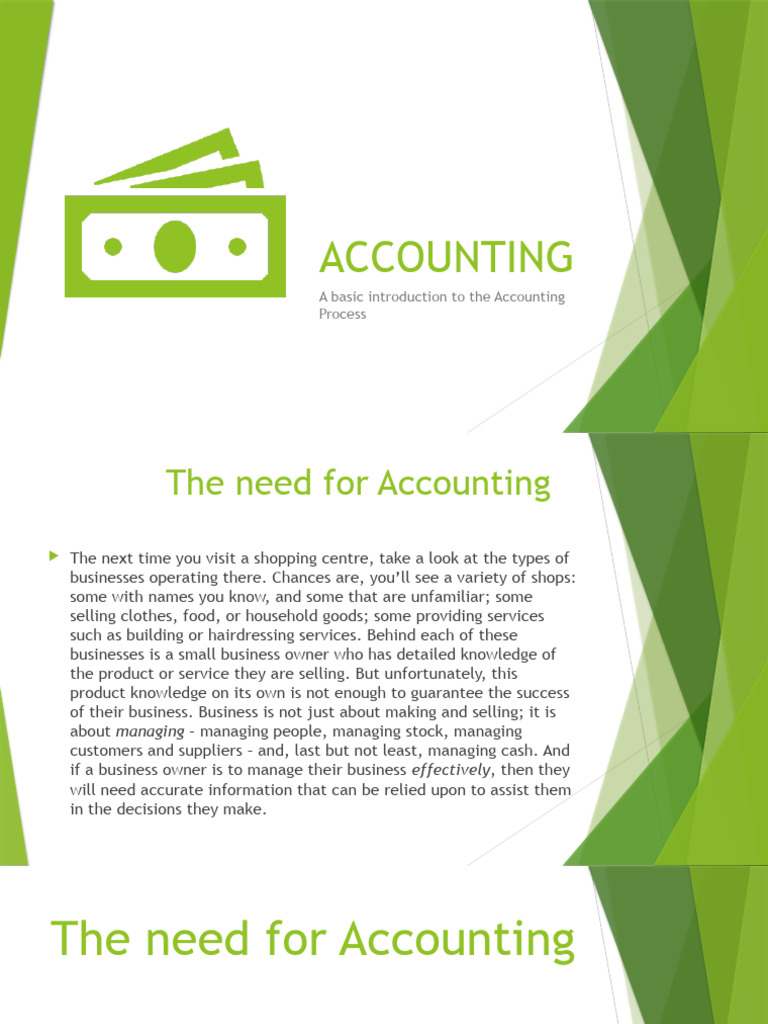 Lesson 1 Intro To Accounting PDF Payments Financial Transaction