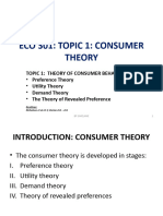 Eco 301 Topic 1 Consumer Theory Lecture Notes 2023