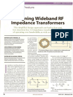 Designing Wideband RF Impedance Transformers
