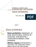 Normalizacija Racionale Baze Podataka