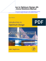 Introduction To Optimum Design 4th Edition Arora Solutions Manual