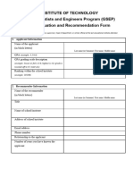 Applicant Evaluation and Recommendation Form 2024