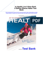 Invitation To Health Live It Now Brief Edition 9th Edition Dianne Hales Test Bank