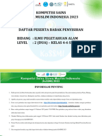 Daftar Peserta KoSSMI 2023 - IPA Level 2