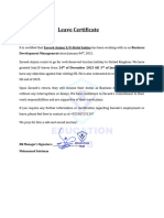 Leave Certificate