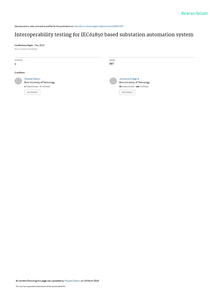 Interoperability Testing for IEC 61850 | PDF | Interoperability ...