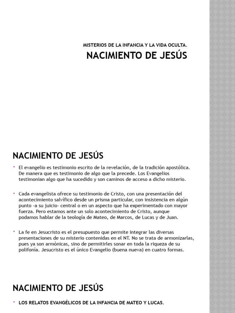 Nacimiento y Misterios de Jesús | PDF | Jesús | María, madre de Jesús