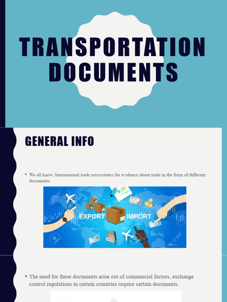 Essential Transportation Documents Guide | PDF | Bill Of Lading | Cargo