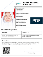 Kartu Peserta SNBP 2023: 423067130 Ratna Dewi Fatmawati 0046962180 MAN 1 Karanganyar Kab. Karanganyar Prov. Jawa Tengah
