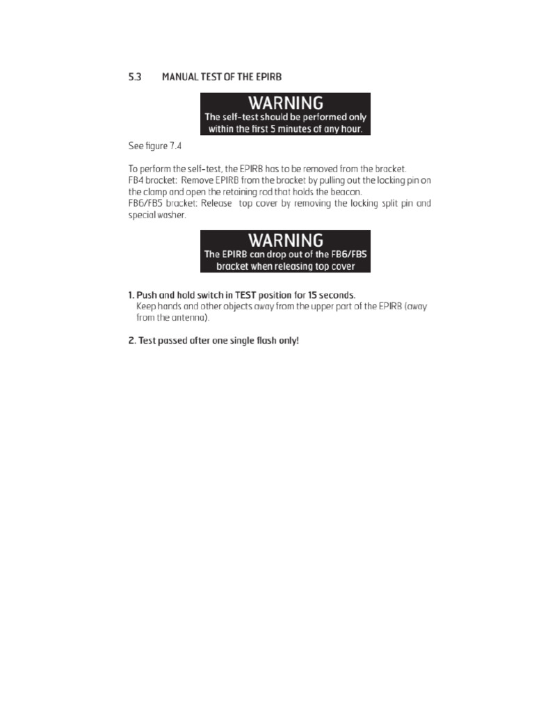 Epirb Jotron Tron 40s MkiiManual Test PDF