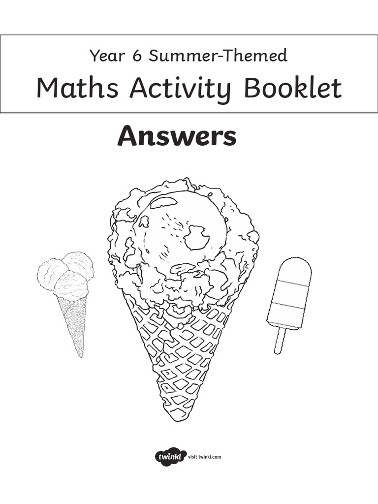 Summer themed maths booklet pdf mathematics