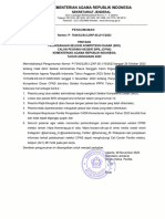 Pengumuman Pelaksanaan SKD Cpns Kemenag Tahun 2023pdf