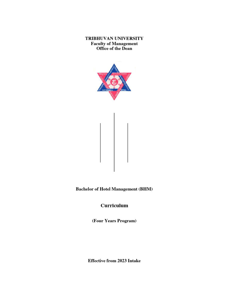 Bhm Course Structure Pdf Entrepreneurship University And College