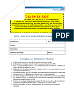 Resolução - (032 98482-3236) - M.A.P.A - Unicesumar - Mapa - Banco de Dados - 54-2023
