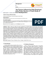 An Assessment of The Factors Influencing High Employee Turnover in The Zambia Police Service: A Case Study of Zambia Police Service Headquarters