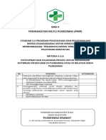 Bab V Peningkatan Mutu Puskesmas (PMP) : NO Verifikasi Keterangan