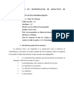 Cours de Methodologie de Redaction de Memoire