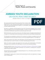 Amman Youth Declaration On Youth, Peace and Security Adopted in Amman, Jordan, On 22 August 2015