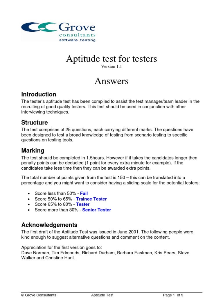 Test Answers | PDF | Software Testing | Usability