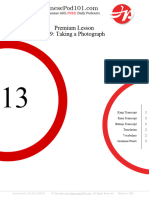 13 - SS9 Taking A Photograph - Lesson Notes