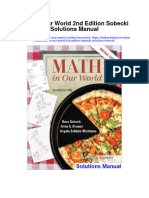 Math in Our World 2nd Edition Sobecki Solutions Manual