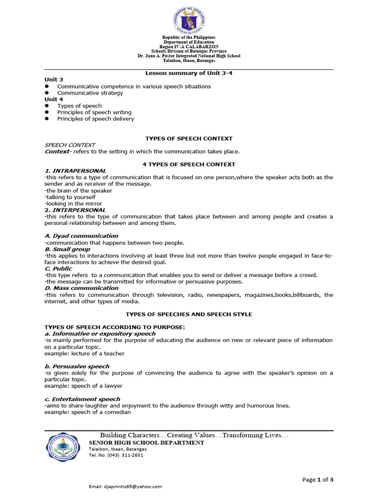 Q1 Oral Com Pdf Communication Human Communication