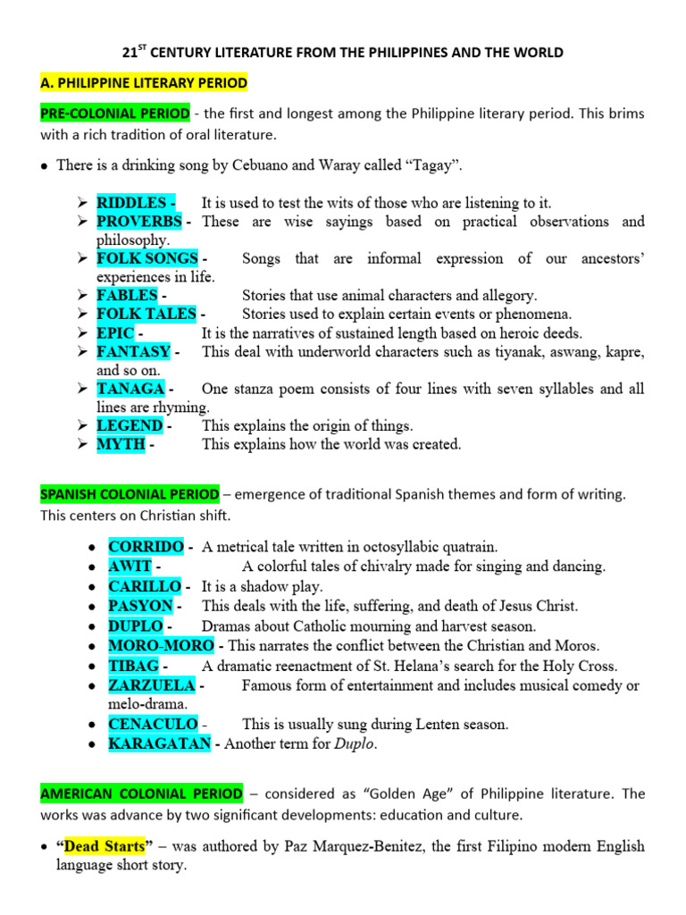Example Of Karagatan In Philippine Literature