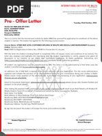 Amardeep Singh - Health and Care Pre Offer Letter 2023