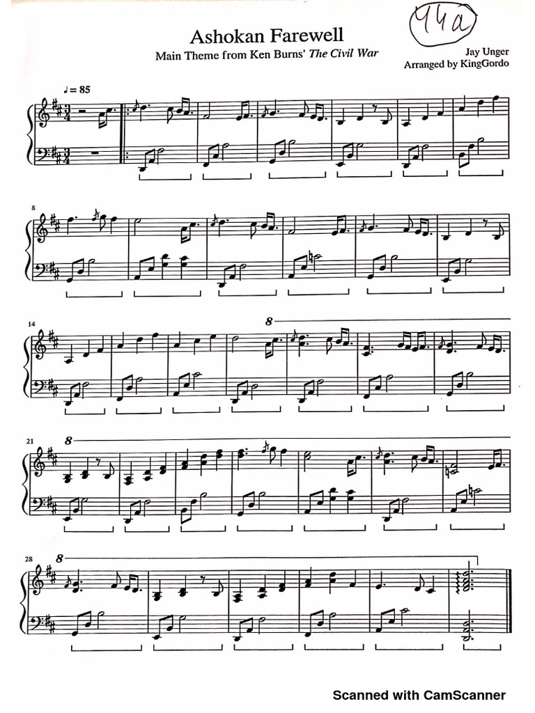 Ashokan Farewell PDF